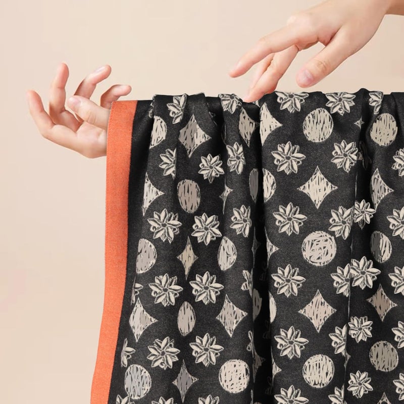 EXTREE Scarfs for Women Pashmina Silky Shawl Wrap for Evening Dressing Blanket Open Front Poncho Cape - Image 3